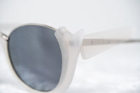 Prabal Gurung Sunglasses Round White Silver and Grey