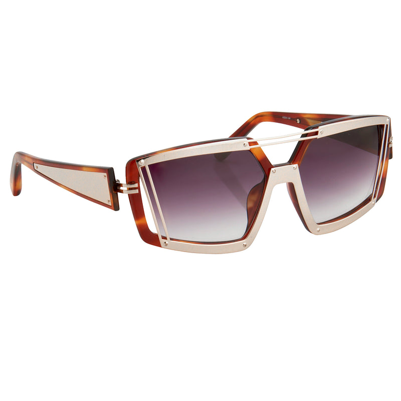 Prabal Gurung Women's Sunglasses Rectangular Brown Gold PG3C5SUN