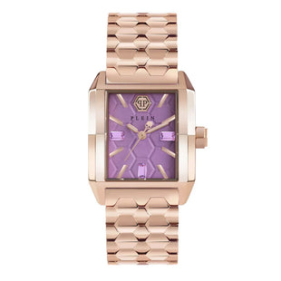 Philipp Plein Ladies Watch Offshore Square Lilac Rose Gold PWMAA0722