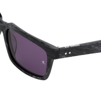 Raf Simons by Linda Farrow - Rectangular Black Texture and Grey Lenses