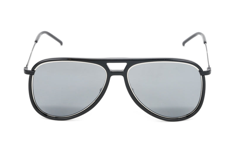 Saint Laurent Unisex Sunglasses Pilot Black CLASSIC 11 RIM-002 56