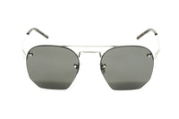 Saint Laurent Men's Sunglasses Irregular Rimless Silver/Grey SL 422-003 52