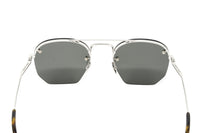 Saint Laurent Men's Sunglasses Irregular Rimless Silver/Grey SL 422-003 52