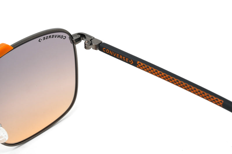 Converse Men's Sunglasses Square Flat Top Matte Grey and Orange SCO224 0627