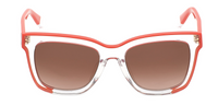 Furla Women's Sunglasses Classic Square Clear/Red SFU069 0AFM