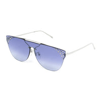 Furla Women's Sunglasses Rimless Browline Silver/Blue SFU225 579X