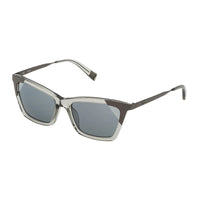 Furla Women's Sunglasses Classic Angular Clear/Grey SFU245 9RMX