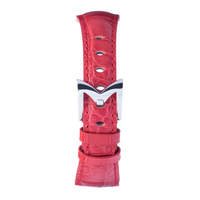 Gagà Milano Manuale 40mm Red Alligator Leather Watch Strap