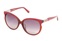 Swarovski Emilia Women's Sunglasses Oversized Oval Cat Eye Burgundy SK0081-F 71T