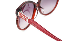 Swarovski Emilia Women's Sunglasses Oversized Oval Cat Eye Burgundy SK0081-F 71T