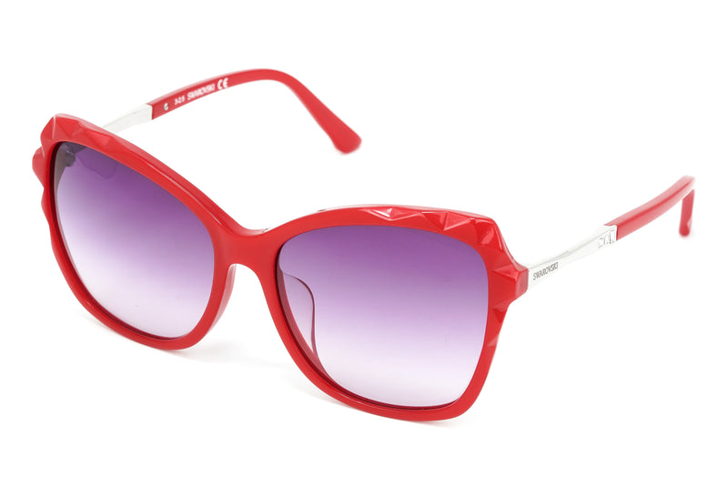 Swarovski Women's Flavia Sunglasses Cat Eye Red SK0106-F/S 72B