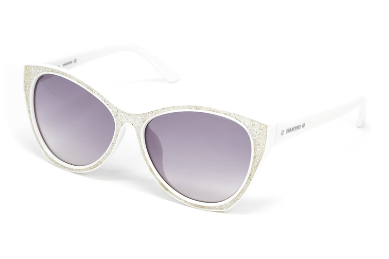 Swarovski Funky Women's Sunglasses Cat Eye Pilot White SK0108-F-21B