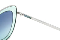 Swarovski Women's Sunglasses Cat Eye Green Blue SK0144/S 14W