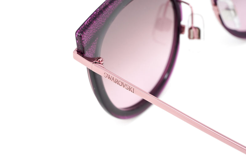 Swarovski Women's Sunglasses Round Cat Eye Deep Purple SK0169 78T