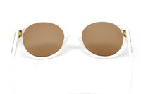 Swarovski Women's Sunglasses Round Cat Eye Cream Brown SK0174 21E