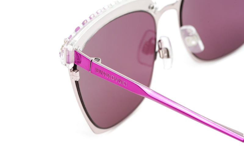 Swarovski Women's Sunglasses Square Browline Pink SK0196 83S