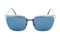 Swarovski Women's Sunglasses Square Browline Blue SK0196/S 92V