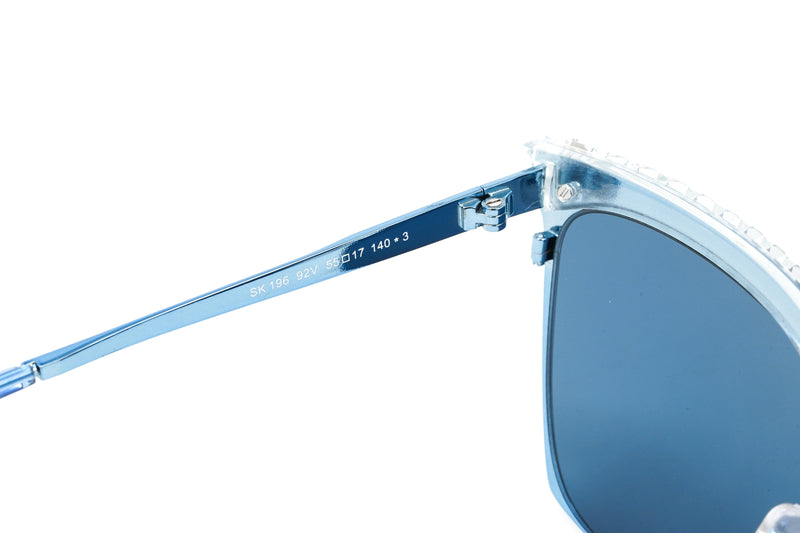 Swarovski Women's Sunglasses Square Browline Blue SK0196/S 92V