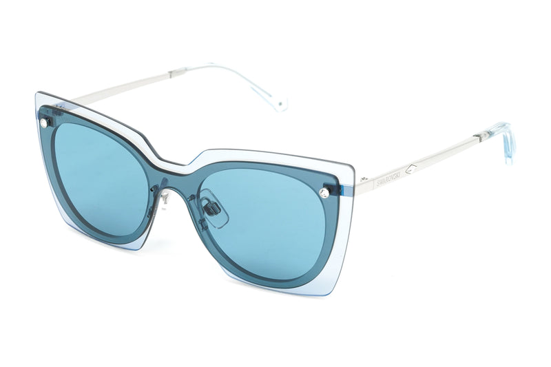 Swarovski Women's Sunglasses Square Blue SK0201/S 16V