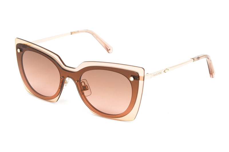 Swarovski Women's Sunglasses Square Rose Gold SK0201/S 28T