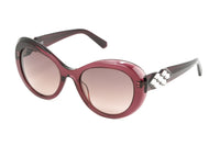 Swarovski Women's Sunglasses Oval Cat Eye Translucent Aubergine SK0224/S 69T