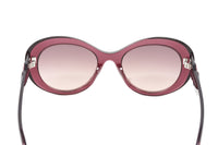 Swarovski Women's Sunglasses Oval Cat Eye Translucent Aubergine SK0224/S 69T