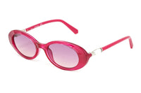 Swarovski Women's Sunglasses Oval Translucent Fuchsia Pink SK0258/S 75Z