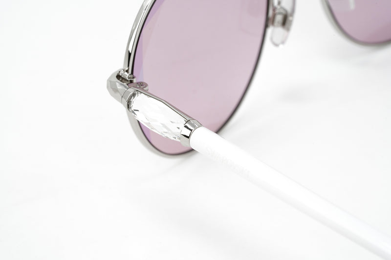 Swarovski Women's Sunglasses Round Silver Pink SK0260/S 16U