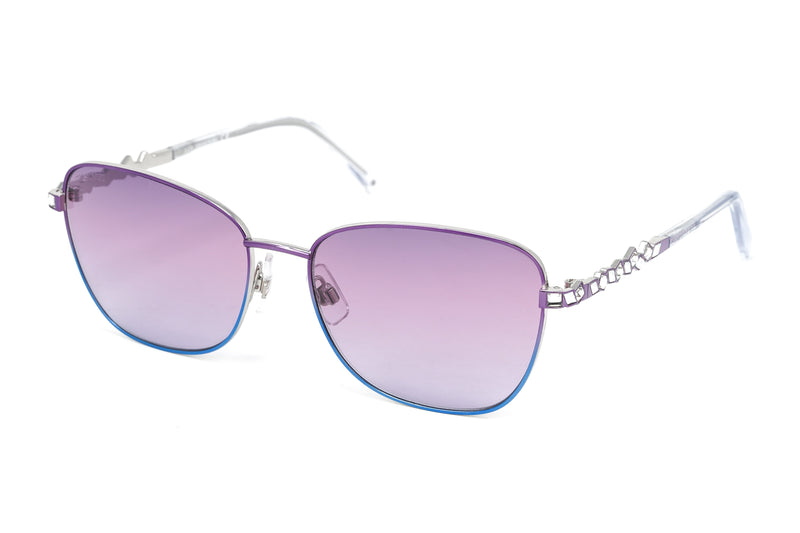 Swarovski Women's Sunglasses Rectangular Gradient Purple Blue SK0284/S 83Z