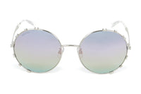 Swarovski Women's Sunglasses Round Gradient Light Purple/Aqua Mirror SK0289-F/S 16Z