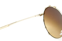 Swarovski Women's Sunglasses Round Gold Gradient Brown SK0289-F/S 30F