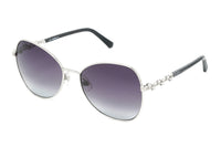 Swarovski Women's Sunglasses Butterfly Pilot Dark Grey SK0290/S 16B