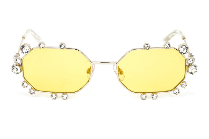 Swarovski Women's Sunglasses Irregular Yellow Mirrored SK0376/S 32G