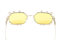 Swarovski Women's Sunglasses Irregular Yellow Mirrored SK0376/S 32G