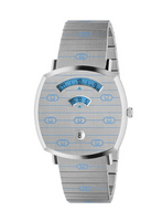 Gucci Watch Grip 38mm Silver Blue YA157437