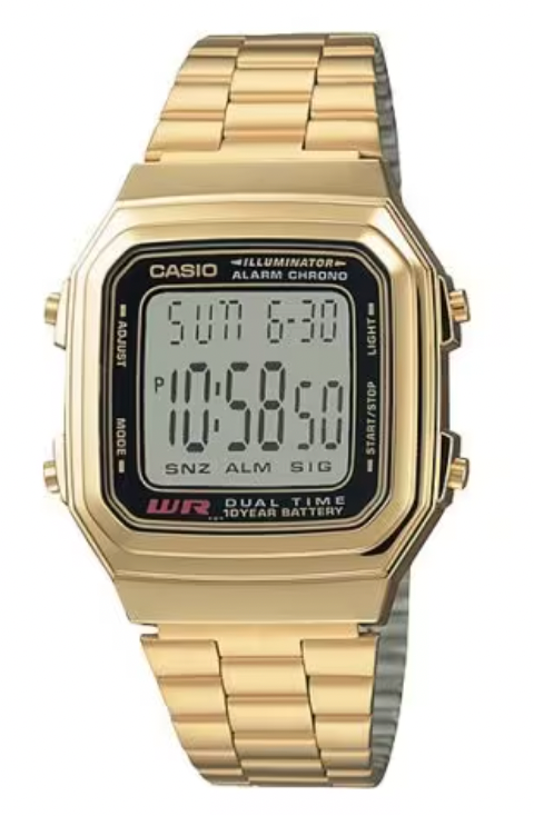 Casio Unisex Watch Digital Vintage Classic Gold A178WGA-1ADF