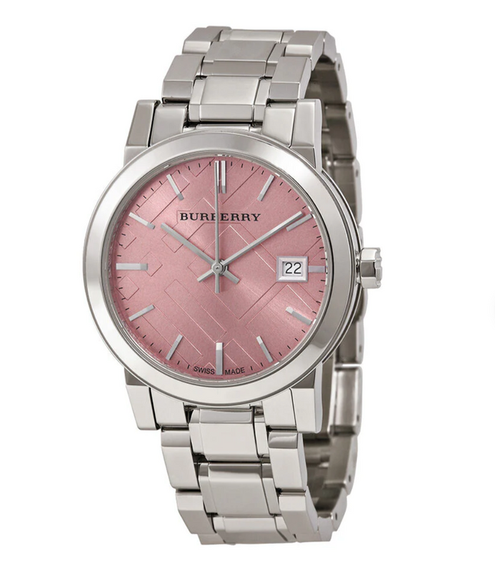 Burberry check stamped watch online