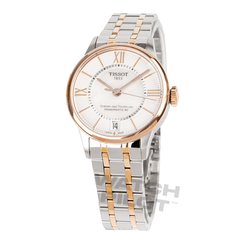 Tissot Chemin Des Tourelles Powermatic 80 Ladies White Watch T0992072211802