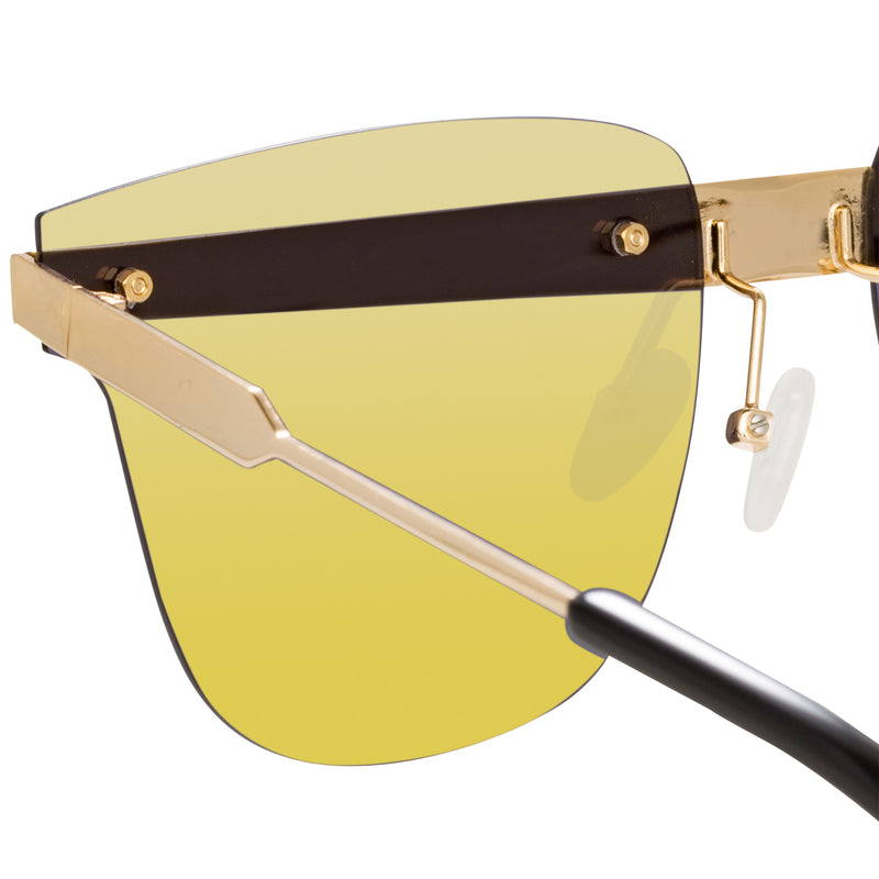 United Nude x Linda Farrow Gold Mirrored Sunglasses UN2C3SUN