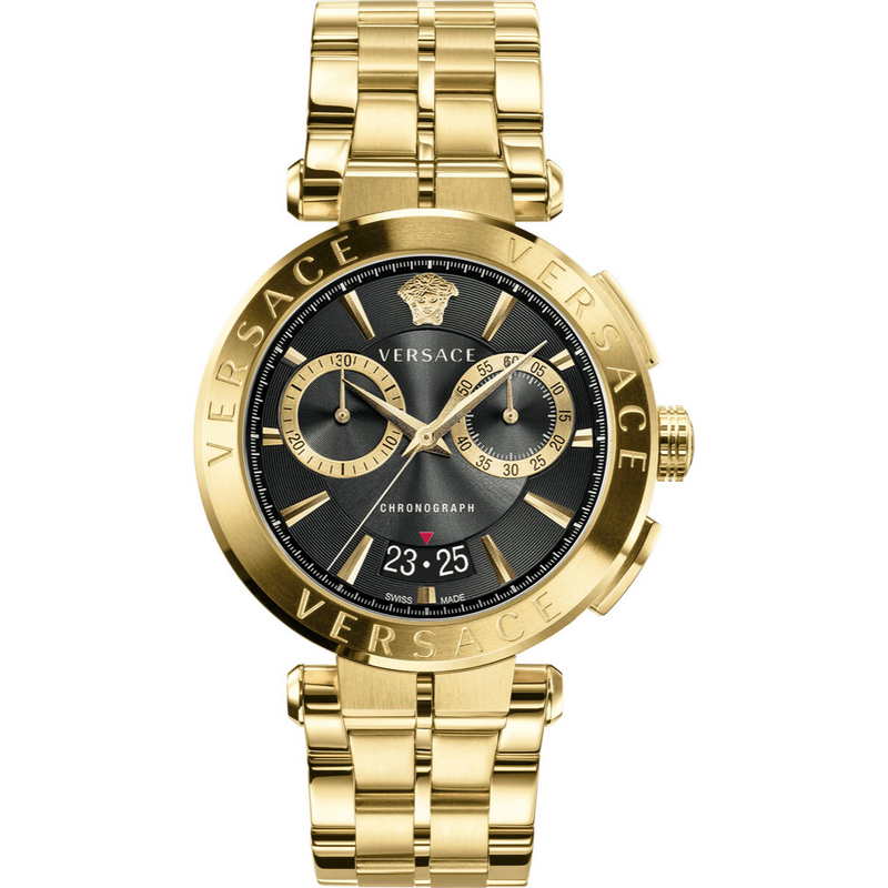 Versace Aion Men's Chronograph Black Gold Watch VE1D02823