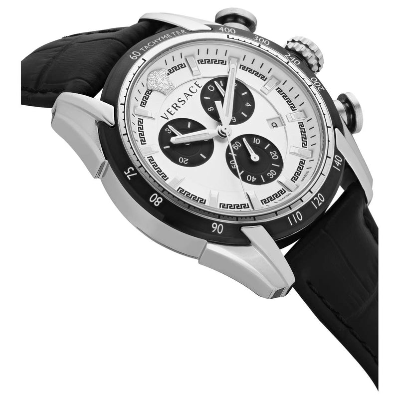 Versace V-Ray Men's Black White Chronograph Watch VE2I00821