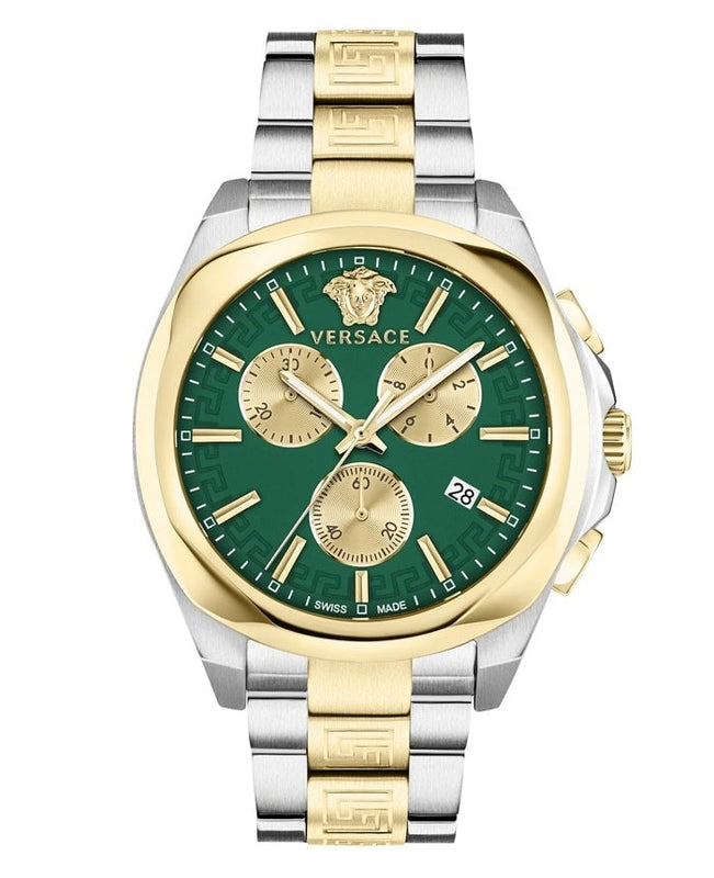 Versace Ladies Watch Chrono 40mm Green Bracelet VE3CA0623