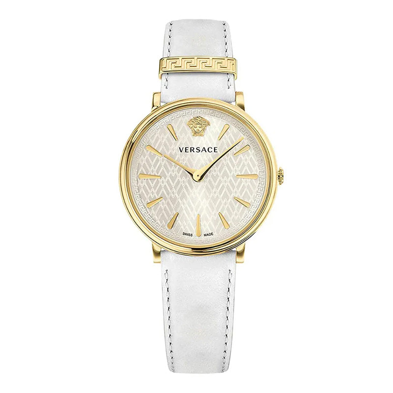 Versace Ladies Watch V-Circle 38mm White Gold VE8100319