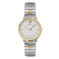 Versace Ladies Watch V-Circle 38mm Silver Gold VE8104922