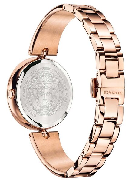 Versace Ladies Watch Palazzo Empire 34mm Rose Gold Band VECQ00718