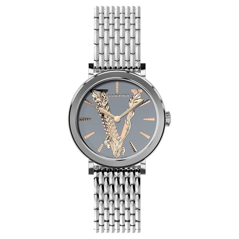 Versace Virtus 36mm Ladies' Grey Silver Watch VERI00620