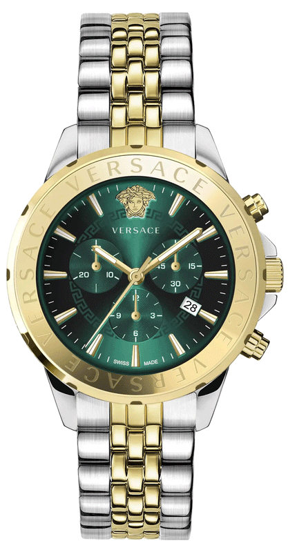 Versace Men's Watch Chrono Signature Green Bracelet VEV602023