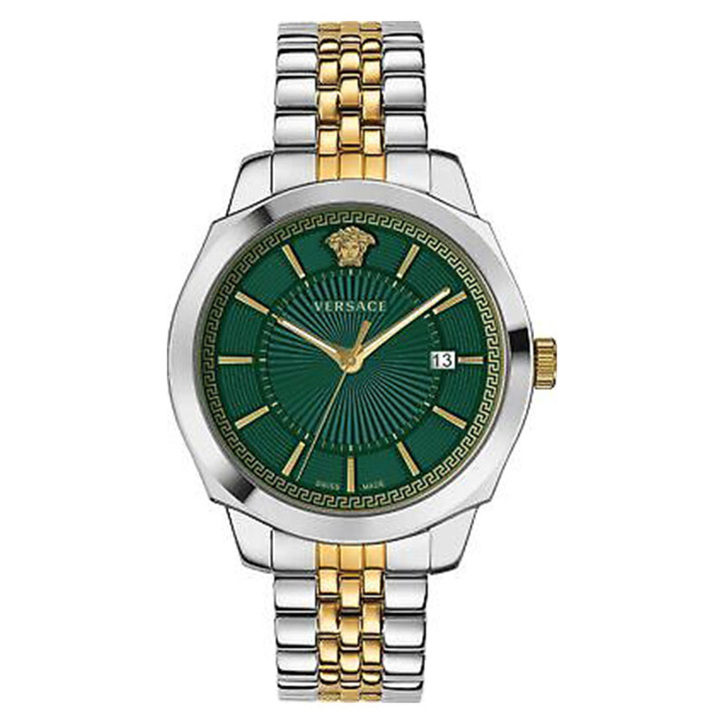 Versace Men's Watch Icon Classic Green Two-Tone Bracelet VEV901623