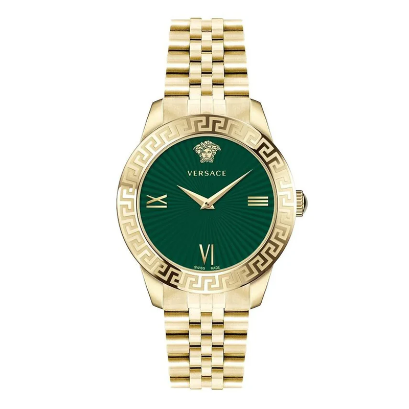 Versace Ladies Watch Greca Signature  38mm Green Gold VEVC00619