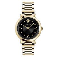 Versace Ladies Watch Pop Chic Black Gold Bracelet VEVD00619